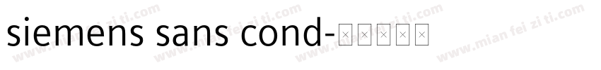 siemens sans cond字体转换